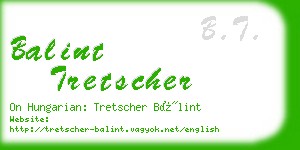 balint tretscher business card